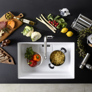 Chậu rửa bát 1 hố Yoshimoto 70.2 cm, đá cẩm thạch, nhập khẩu Nhật Bản - HS700 HS700 w US C201 6