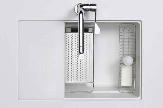 Chậu rửa bát 1 hố Yoshimoto 70.2 cm, đá cẩm thạch, nhập khẩu Nhật Bản - HS700 Chậu rửa bát 1 hố Yoshimoto 70.2 cm, đá cẩm thạch, nhập khẩu Nhật Bản - HS700 - Ảnh 3