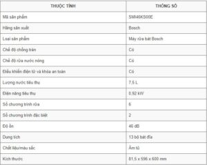 Máy rửa chén Bosch SMU6ECS57E — 13 bộ EU, độ ồn 46 dB, Serie 4 Bosch SMI46KS00E 3