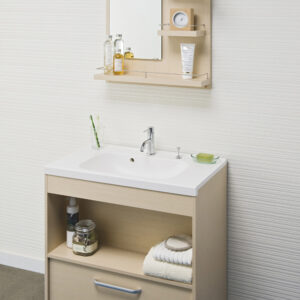 Chậu rửa mặt Yoshimoto 6.1 lít, chậu liền khối nhỏ gọn, Nhật Bản - CR CAPRI D750S 1 01