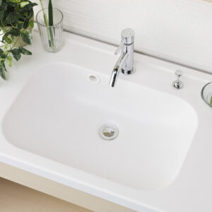 Chậu rửa mặt Yoshimoto 6.1 lít, chậu liền khối nhỏ gọn, Nhật Bản - CR CAPRI D750S 4A