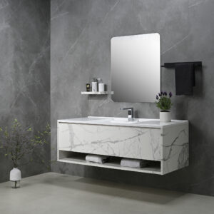 Chậu rửa mặt Yoshimoto 15.4 lít, chậu liền khối hình vuông, Nhật Bản - SQ SQ600 Set up 1