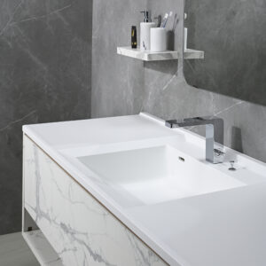 Chậu rửa mặt Yoshimoto 15.4 lít, chậu liền khối hình vuông, Nhật Bản - SQ SQ600 Set up 6