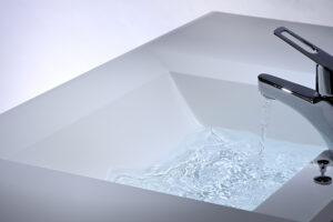 Chậu rửa mặt Yoshimoto 15.4 lít, chậu liền khối hình vuông, Nhật Bản - SQ SQ600 Set up 7