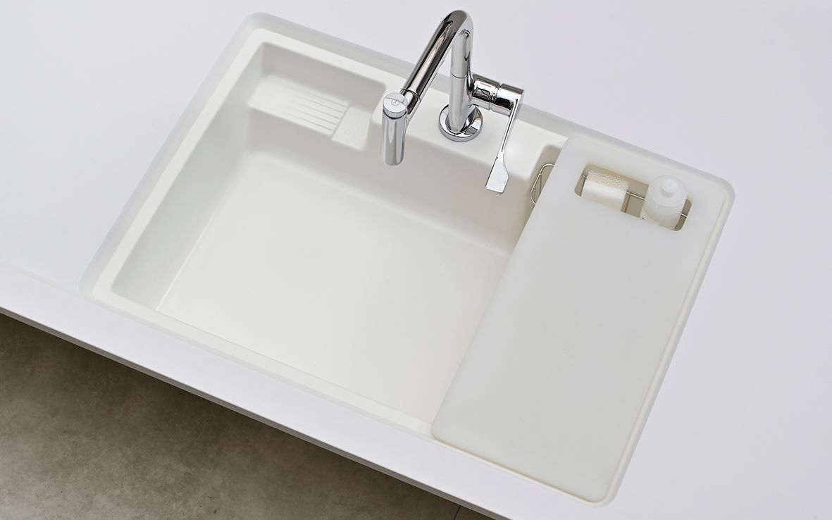 Chậu rửa bát 1 hố Yoshimoto 80 cm, đá cẩm thạch, nhập khẩu Nhật Bản - HS800 HS800 U2462