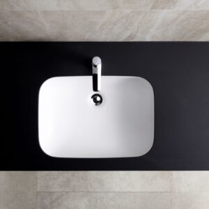 Chậu rửa mặt Yoshimoto, đá cẩm thạch BMC, âm bàn cao cấp, Nhật Bản – UR3854 Chau rua mat UR3854 2