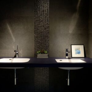 Chậu rửa mặt Yoshimoto, đá cẩm thạch BMC, âm bàn cao cấp, Nhật Bản – UR3854 Chau rua mat UR3854 4