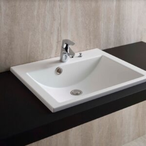 Chậu rửa mặt Yoshimoto 9 lít, đá cẩm thạch BMC, đặt bàn, Nhật Bản – SQR600 SQR600 3