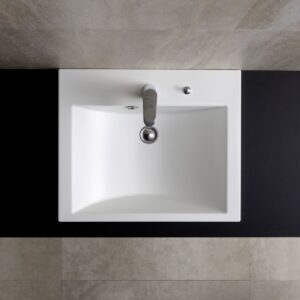 Chậu rửa mặt Yoshimoto 9 lít, đá cẩm thạch BMC, đặt bàn, Nhật Bản – SQR600 SQR600 4