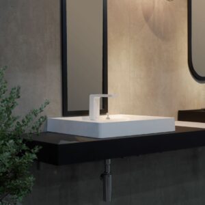 Chậu rửa mặt Yoshimoto, đá cẩm thạch BMC, đặt bàn, Nhật Bản – SQR II-600 SQRII 600 5