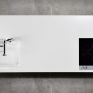 Đá mặt bếp khổ lớn chiều rộng 750mm/970, tích hợp gờ chống tràn 3 mặt dạng góc cạnh - YFB YFB 3