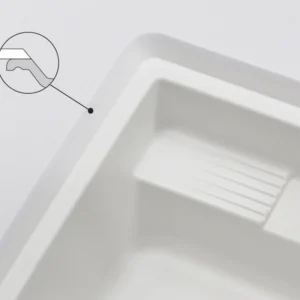 Đá mặt bếp chiều rộng 650mm, tích hợp gờ chống tràn phía trước và sau dạng góc cạnh - YX YX 7