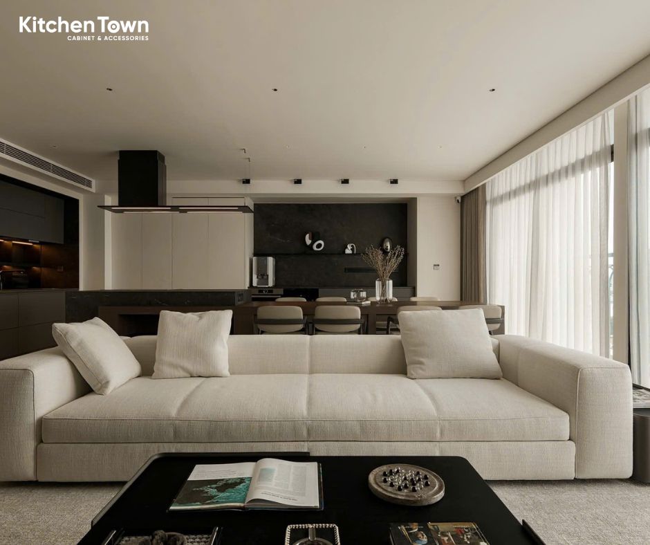 Dự án tủ bếp bản đảo Hoàng Thành - Hà Nội kitchen town1