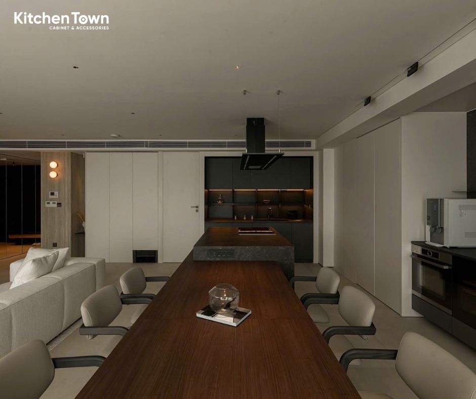 Dự án tủ bếp bản đảo Hoàng Thành - Hà Nội kitchen town5