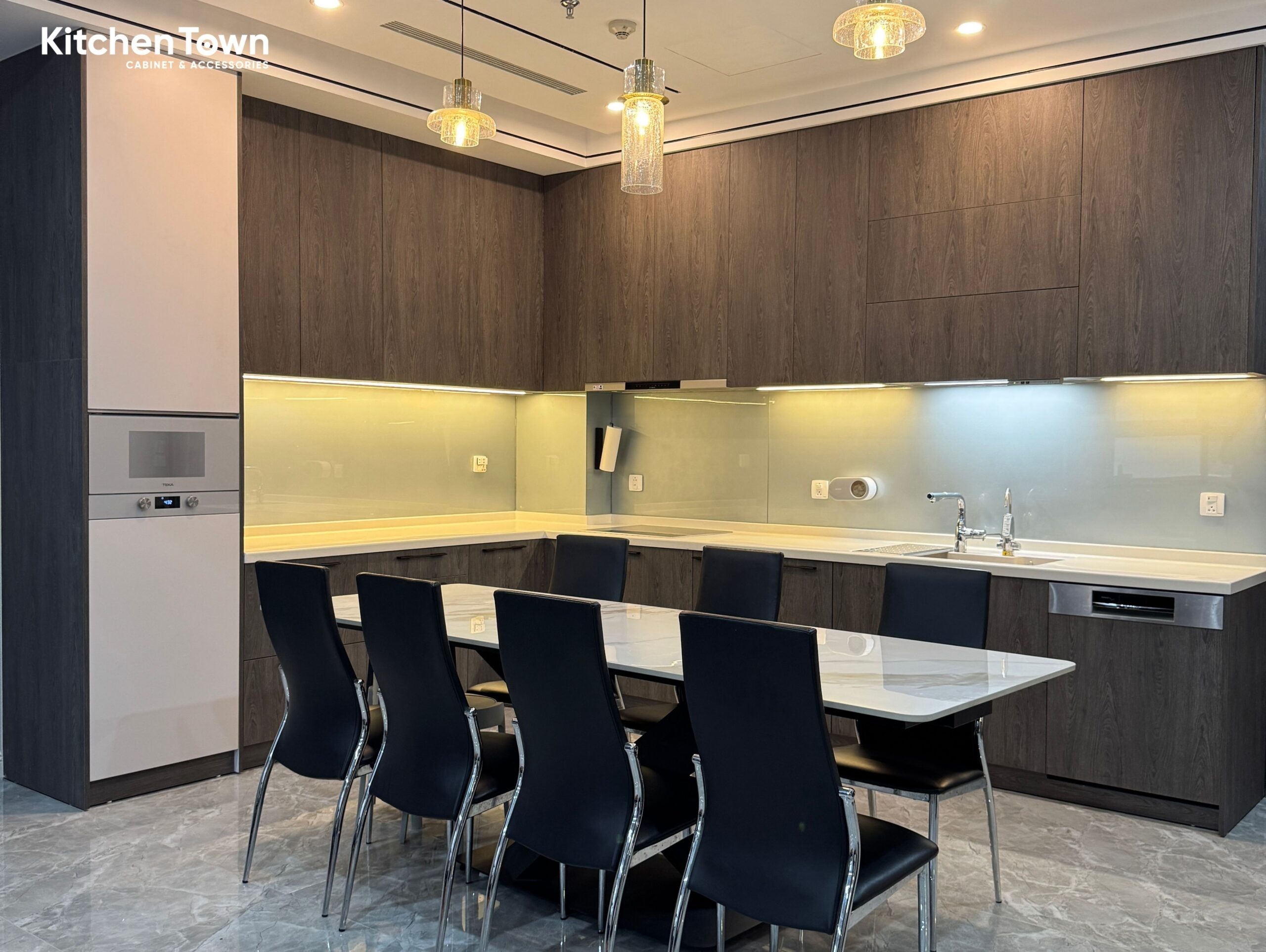 Dự án tủ bếp chữ L tại chung cư BRG DIAMOND RESIDENCE Lê Văn Lương - Hà Nội tb L 1.jpg scaled