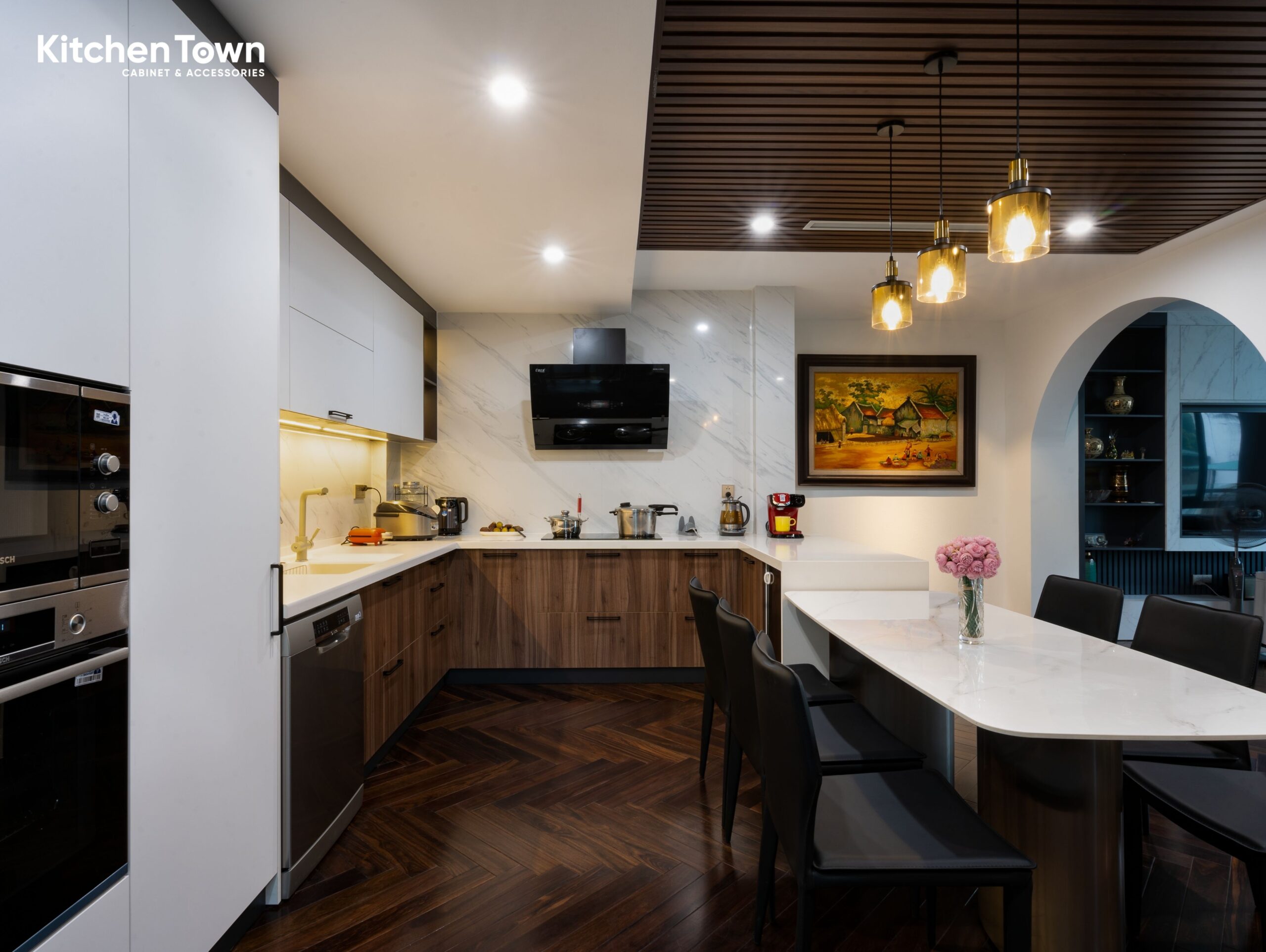 Dự án tủ bếp chữ U tại Lê Thánh Tông - Hà Nội tb chu u 3.jpg scaled