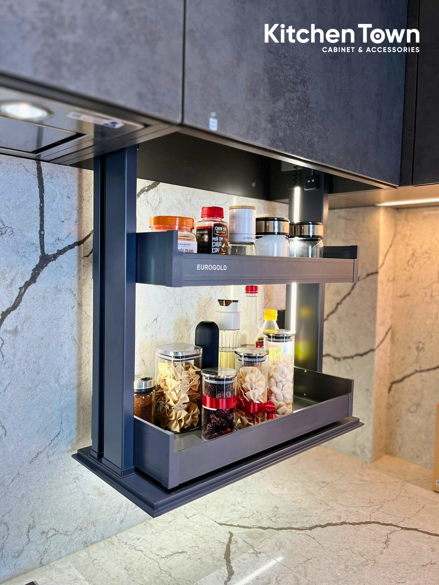 Dự án tủ bếp chữ L nhà phố Him Lam - Thường Tín Anh KitchenTown doc 2