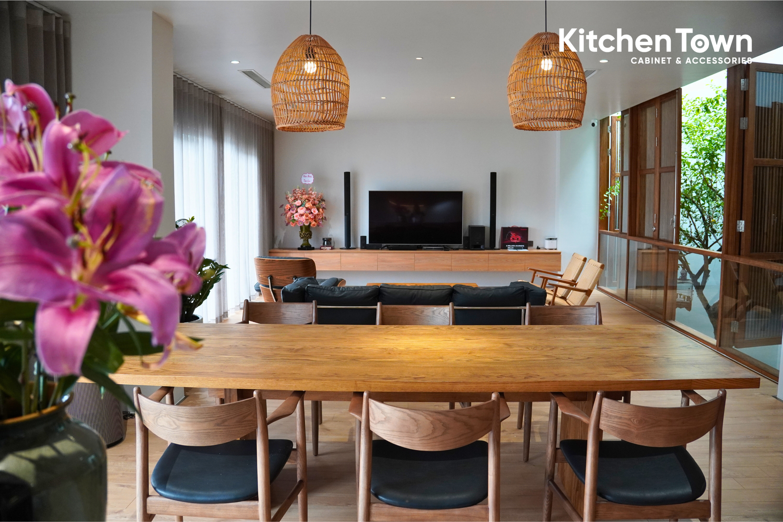 Dự án tủ bếp chữ i + bản đảo biệt thự Vinhomes – Hạ Long Anh KitchenTown ngang 3