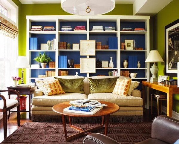 Những mẹo nhỏ để làm mới căn nhà của bạn dịp năm mới design tricks painted bookcases via redoitdesign1