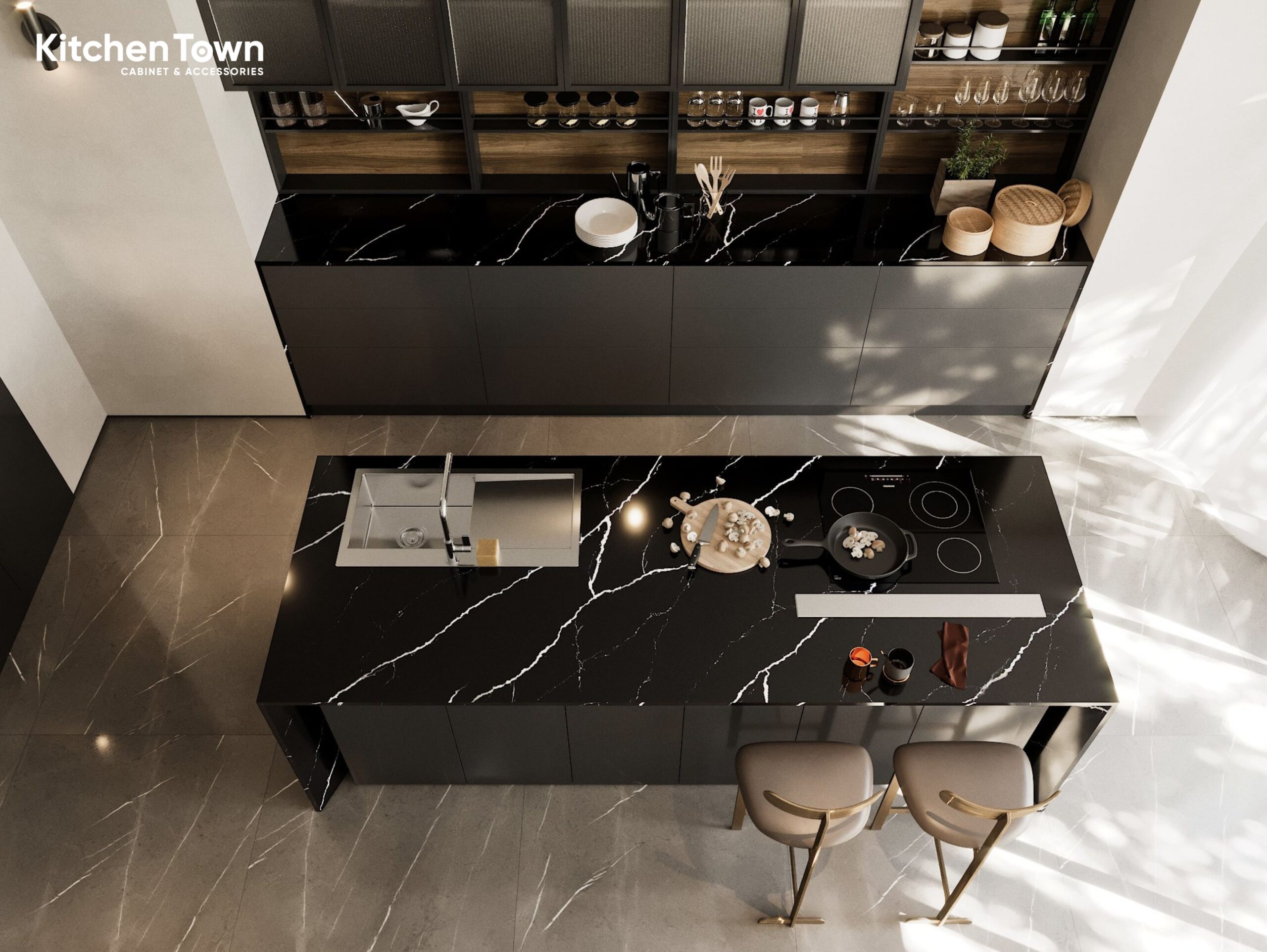 Thiết kế tủ bếp chữ i + bản đảo tb i bd 2 scaled