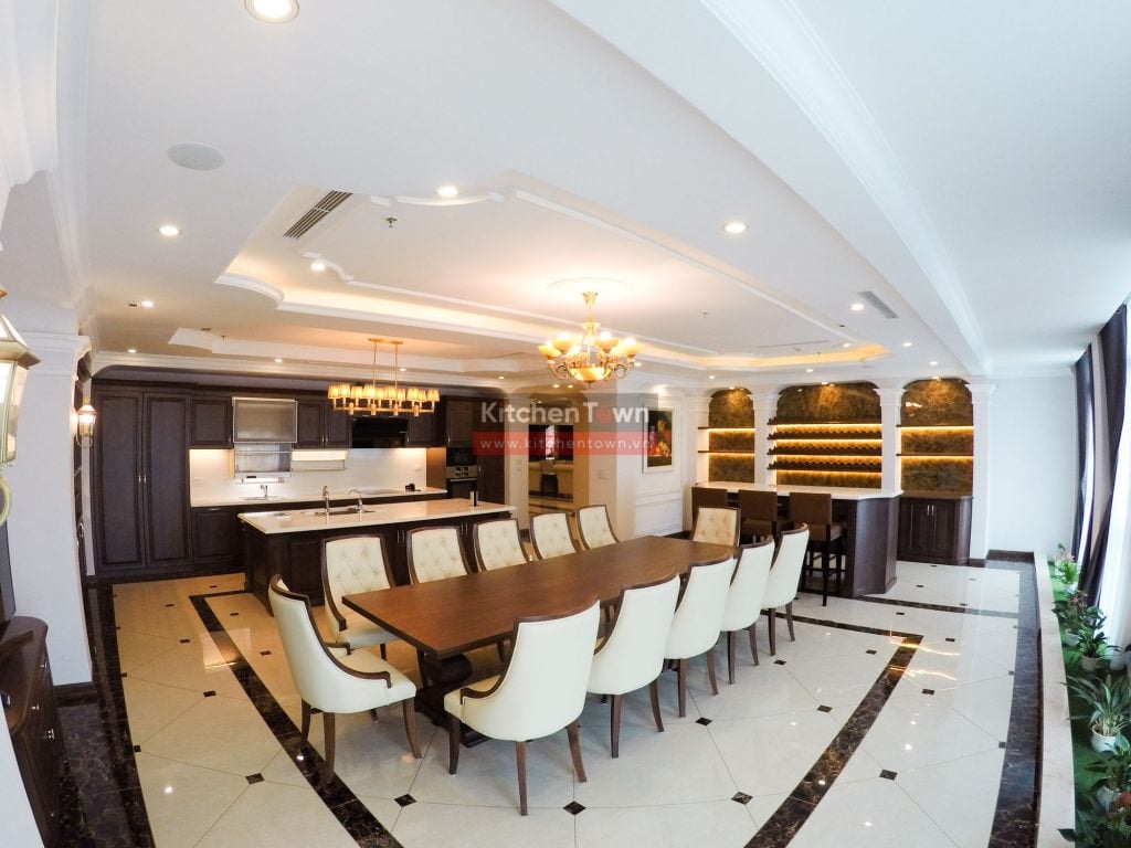 “Trên Tay” Bộ tủ bếp gỗ óc chó cao cấp trị giá gần 2 tỷ đồng tu bep go oc cho nha anh d bacninh 1 1024x768 1