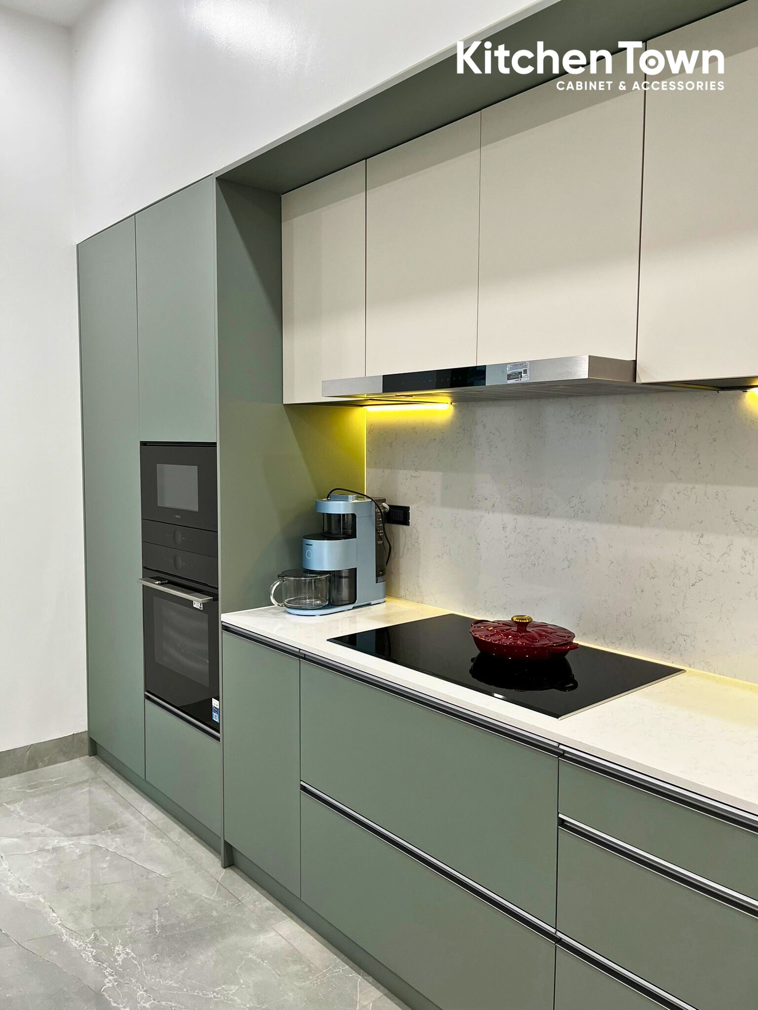 Dự án tủ bếp chữ i tại Đông Anh - Hà Nội tu bep DongAnh4